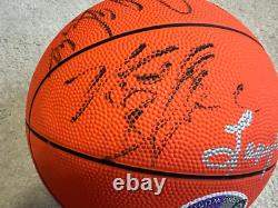 Atlanta Hawks Autographed Basketball Lenny Wilkins Dick Helm Stan Albeck Mutombo