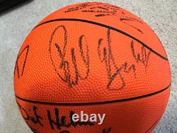 Atlanta Hawks Autographed Basketball Lenny Wilkins Dick Helm Stan Albeck Mutombo
