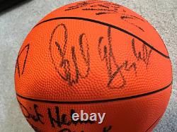 Atlanta Hawks Autographed Basketball Lenny Wilkins Dick Helm Stan Albeck Mutombo