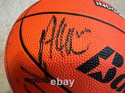 Atlanta Hawks Autographed Basketball Lenny Wilkins Dick Helm Stan Albeck Mutombo