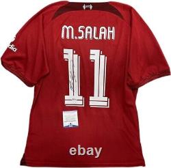 Autographed Mohamed Salah Hand Signed Jersey Liverpool BAS COA