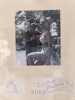 Autographed Mounted Photo Display Hand Signed By Carol Lesley & Leslie Phillips