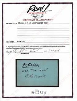 BOB (Robert) MARLEY hand signed album page (Roger Epperson full LOA) autograph
