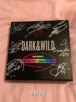 BTS BANGTAN Dark & Wild Danger Album Autographed Hand Signed JIN Photocard