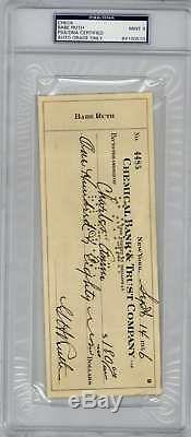 Babe Ruth Signed Autographed 1936 Hand Written Check PSA/DNA 9