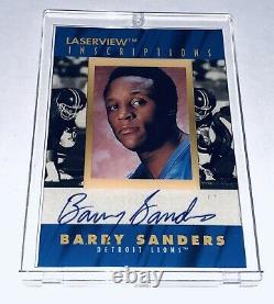 Barry Sanders 1996 Pinnacle Laserview Inscriptions Autograph hand #1578 of 2900