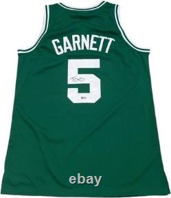 Basketball Kevin Garnett Green Jersey Hand Signed BAS COA