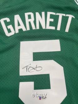 Basketball Kevin Garnett Green Jersey Hand Signed BAS COA