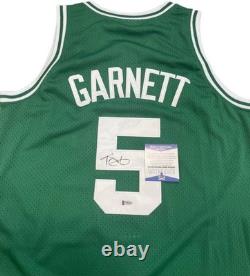 Basketball Kevin Garnett Green Jersey Hand Signed BAS COA