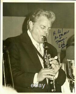 Big Band Clarinetist Dick Johnson Hand Signed 8X10 B&W Photo JG Autographs COA