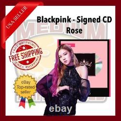 Blackpink The Album CD with Signed Cover Autograph by Rose US Seller In Hand