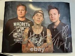 Blink 182 original hand signed autograph photo Tom DeLonge, Mark Hoppus, Macbeth