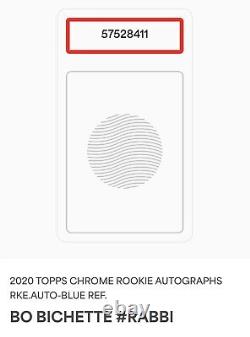 Bo Bichette 2020 Topps Chrome RC Auto Blue Refractor Auto /150 PSA 10/10 Pop 7