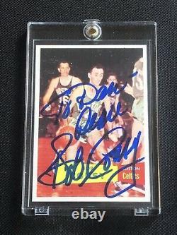 Bob Cousy 1957 Topps Rookie Reprint Signed Autographed Card Jsa Certified