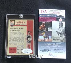 Bob Cousy 1957 Topps Rookie Reprint Signed Autographed Card Jsa Certified