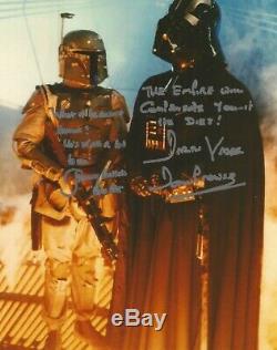 Boba Fett Darth Vader Star Wars Prowse Bulloch hand signed photo inc Quotes COA
