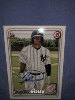 Bowman 1st Jasson Dominguez AUTO Rare IP Yankees Autograph Top Prospect 2020