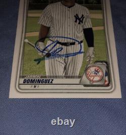 Bowman 1st Jasson Dominguez AUTO Rare IP Yankees Autograph Top Prospect 2020