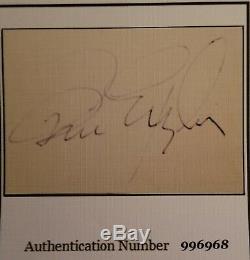 Brian Epstein, Beatles Manager Hand Signed Card With Photo and LOA