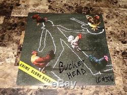 Buckethead Rare Hand Signed Autographed Crime Slunk Scene Vinyl LP Record COA