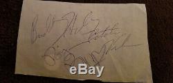 Buddy Holly Ritchie Valens Big Bopper Hand Signed Autograph Page with2COA,'S