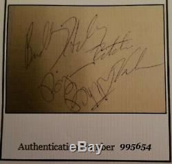 Buddy Holly Ritchie Valens Big Bopper Hand Signed Autograph Page with2COA's