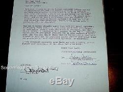 CARY GRANT HAND SIGNED TERMINATION DOCUMENT 1959 RARE Autographed