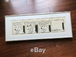 CHARLES M. SCHULZ Hand Signed SNOOPY ARTWORK Peanuts Autograph Comic Strip