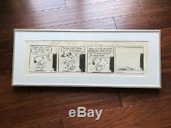 CHARLES M. SCHULZ Hand Signed SNOOPY ARTWORK Peanuts Autograph Comic Strip