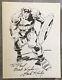 Captain America Black & White Print Hand Signed By Jack Kirby Autograph Coa