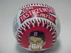 Carl Yastrzemski Hand Painted Baseball Red Sox Signed PSA Topps