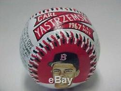Carl Yastrzemski Hand Painted Baseball Red Sox Signed PSA Topps
