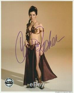 Carrie Fisher Hand Signed Autograph 8x10 Photo COA STAR WARS RETURN OF THE JEDI