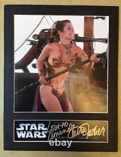 Carrie Fisher Hand Signed PSA Autograph Photo STAR WARS Princess Leia Auto