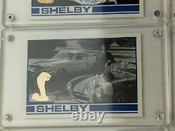 Carroll Shelby GOLD Mustang Cards Hand Signed Signature Auto Set Lot Autograph