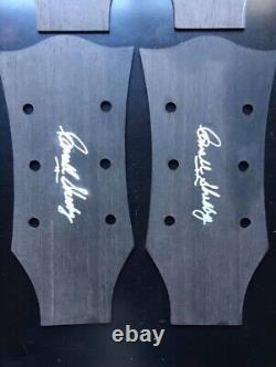 Carroll Shelby Hand Signed Guitar Headstocks