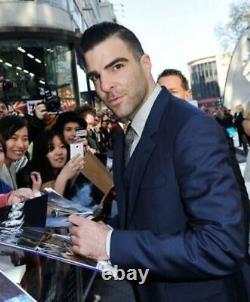 Chris Pine Zachary Quinto Star Trek Hand Signed Autograph Photo 8x12 COA