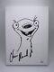 Chris Renaud Hand Signed & Sketched Stretched Canvas 6x8 Ice Age Jsa Coa