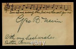 Composer George Balch Nevin Hand Signed AMQS JG Autographs COA