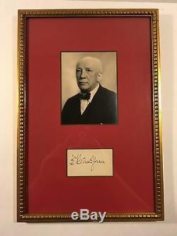 Composer RICHARD STRAUSS Hand SIGNED AUTOGRAPH + PHOTO + DECORATIVE MAT Opera