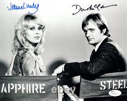 DAVID MCCALLUM+JOANNA LUMLEY HAND SIGNED 8x10 PHOTO SAPPHIRE+STEEL JSA