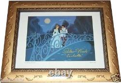 DELUXE FRAME hand signed REAL Cinderella 1950 Disney Voice Ilene Woods Dreams