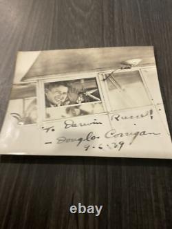 DOUGLAS Wrong Way CORRIGAN hand Signed? And Dated 1939 Size 4x3 Ink? 