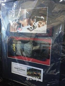 Daniel Ricciardo Hand Signed F1 OMP Glove and Photo Framed Red Bull Display