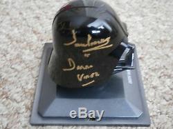 Darth Vader helmet with case hand signed Gold sig Dave Prowse Star Wars UACC