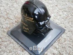 Darth Vader helmet with case hand signed Gold sig Dave Prowse Star Wars UACC