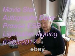 Darth Vader master replicas ESB Lightsaber hand signed & used by Dave Prowse COA