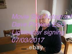 Darth Vader master replicas ESB Lightsaber hand signed & used by Dave Prowse COA