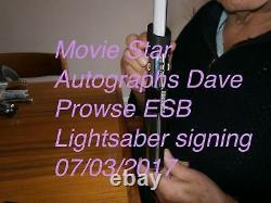 Darth Vader master replicas ESB Lightsaber hand signed & used by Dave Prowse COA