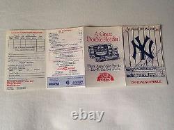 Deion Sanders HOF VINTAGE HAND SIGNED 1989 NY YANKEES SCHEDULE withCOA VERY RARE